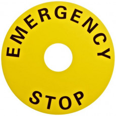 CP-132 - Emergency Stop Plate (Label) CP-132 - Emergency Stop Plate (Label)